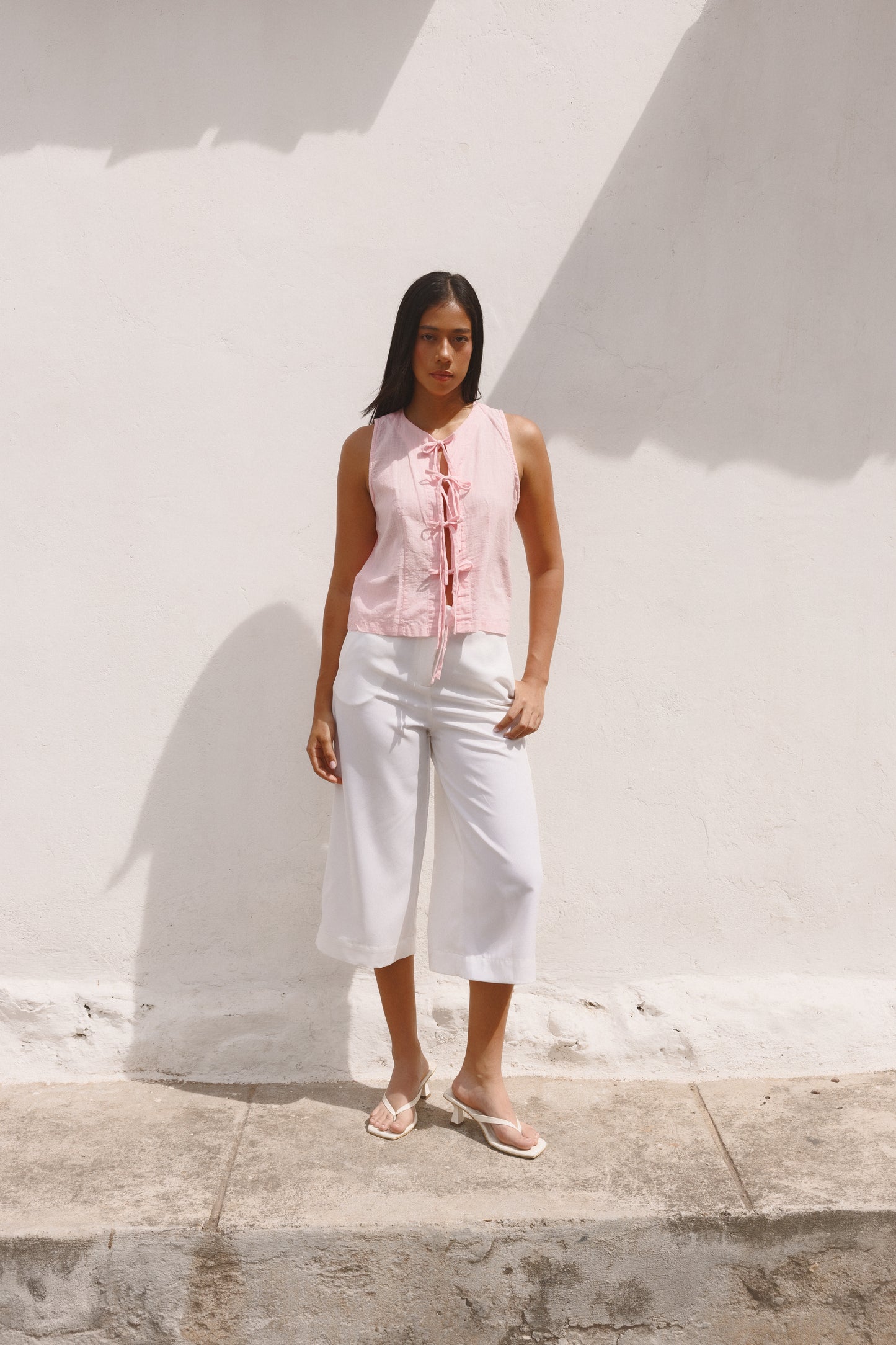 Blusa Bahía lino rosada