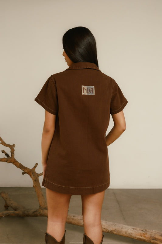 Vestido Semillero Café