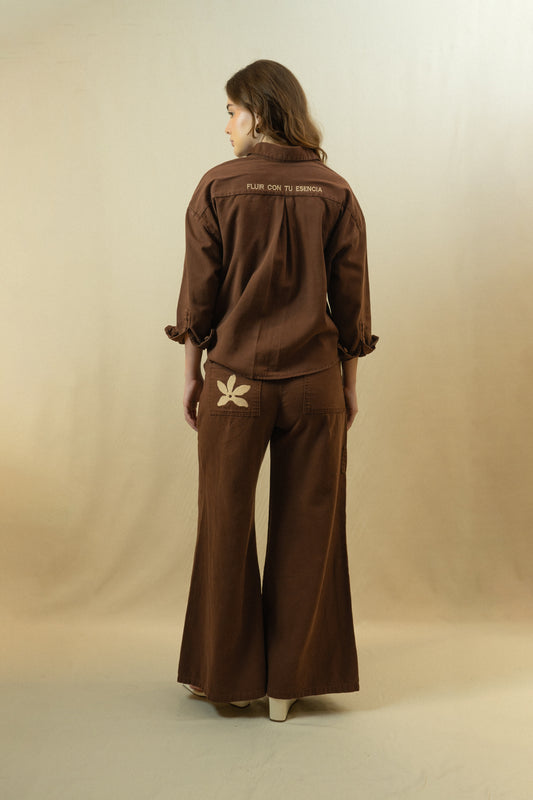 Camisa Fluir con tu Esencia Café