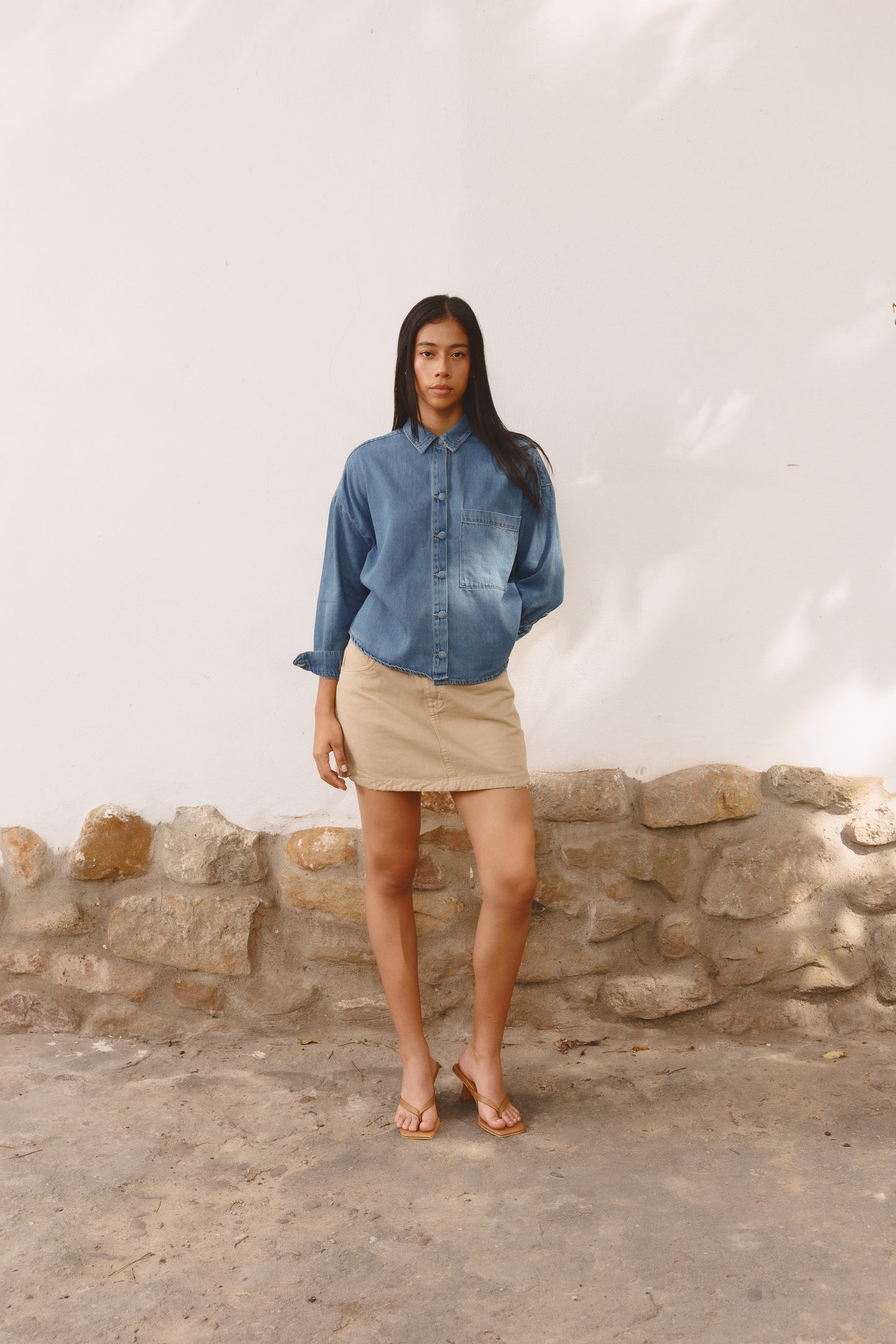Camisa Fluir con tu Esencia Denim medio