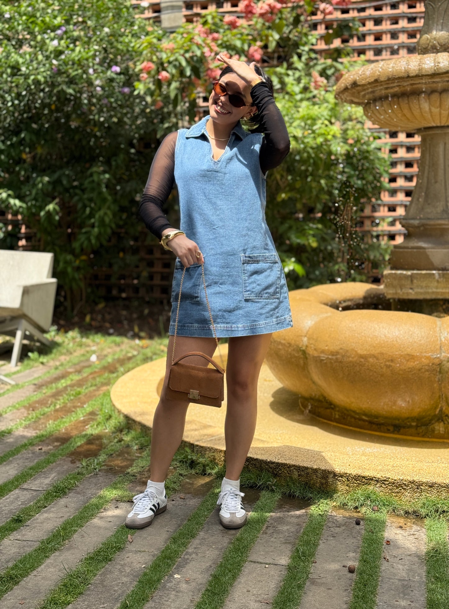 Vestido Serena denim intermedio