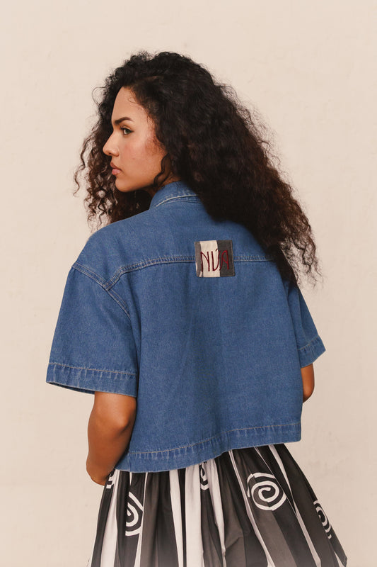 Camisera Raíz denim medio