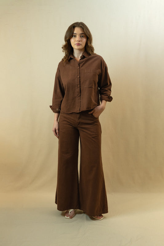 Camisa Fluir con tu Esencia Café