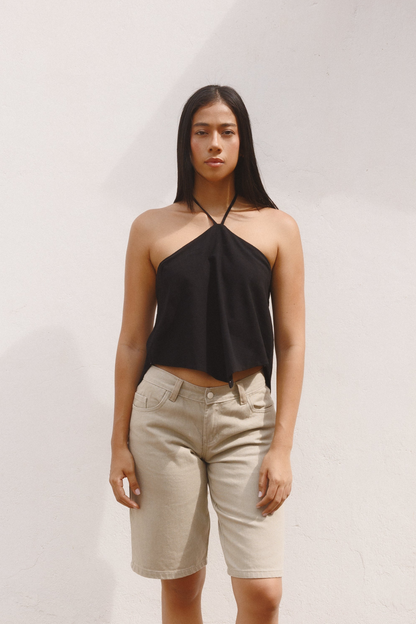 Blusa Amanecer lino rosada negra