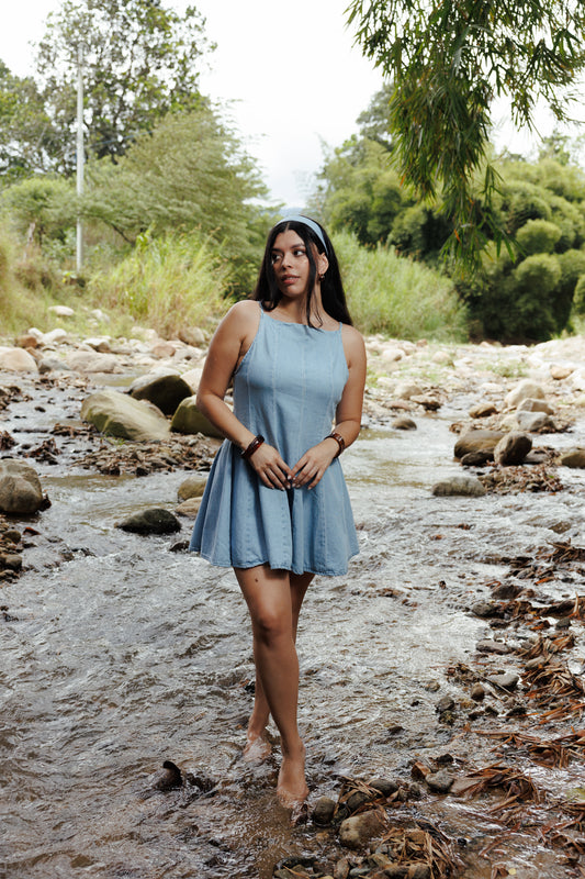 Vestido Arrecife denim claro