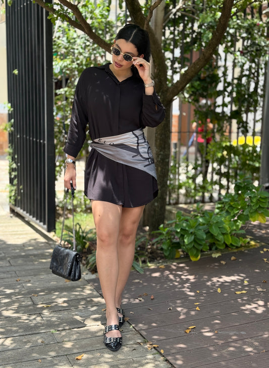 Vestido Camisero Valentino Negro