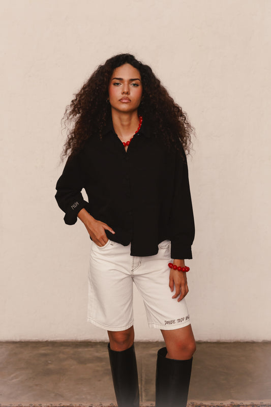 Camisa Fluir con tu Esencia negra