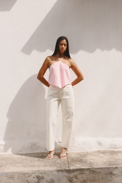 Blusa Amanecer lino rosada