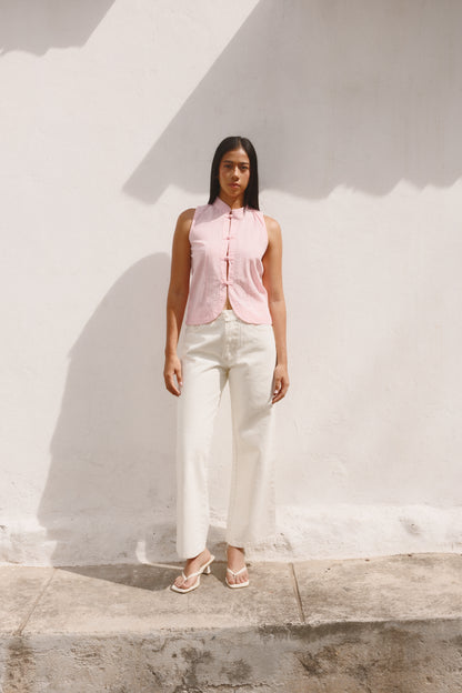 Blusa Tang Lazo lino rosada
