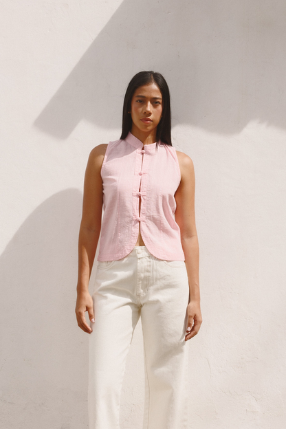 Blusa Tang Lazo lino rosada