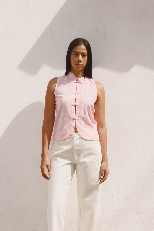 Blusa Tang Lazo lino rosada