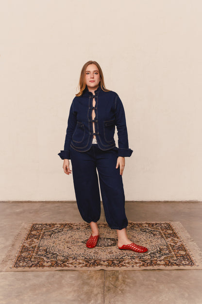 Pantalón Balloon Nube denim oscuro