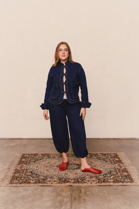 Pantalón Balloon Nube denim oscuro