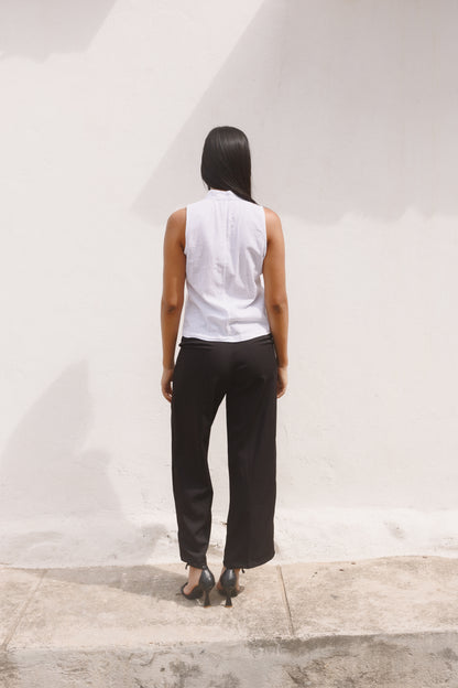 Blusa Tang Lazo lino blanca