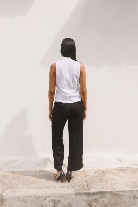 Blusa Tang Lazo lino blanca