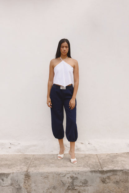 Blusa Amanecer lino rosada blanca