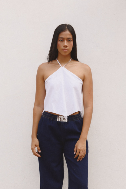 Blusa Amanecer lino rosada blanca