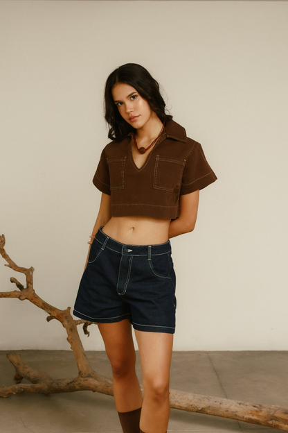 Camisera Rocío café