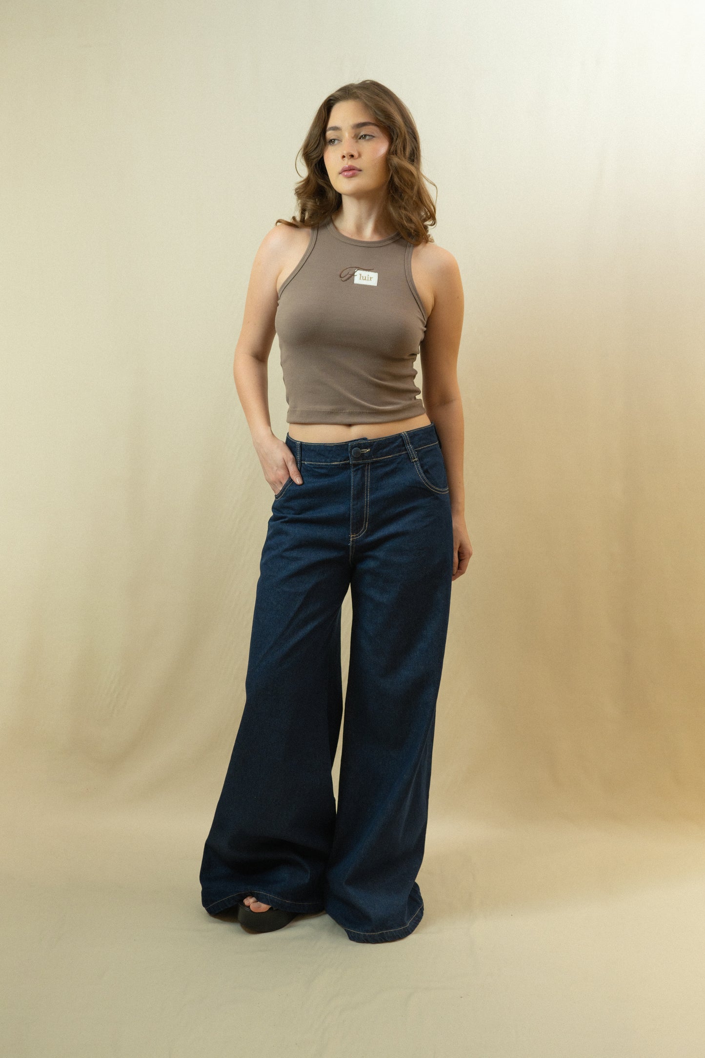 Tank Top Fluir Caqui