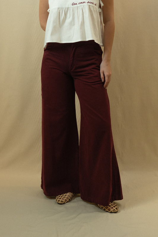 Pantalón Valiente borgoña