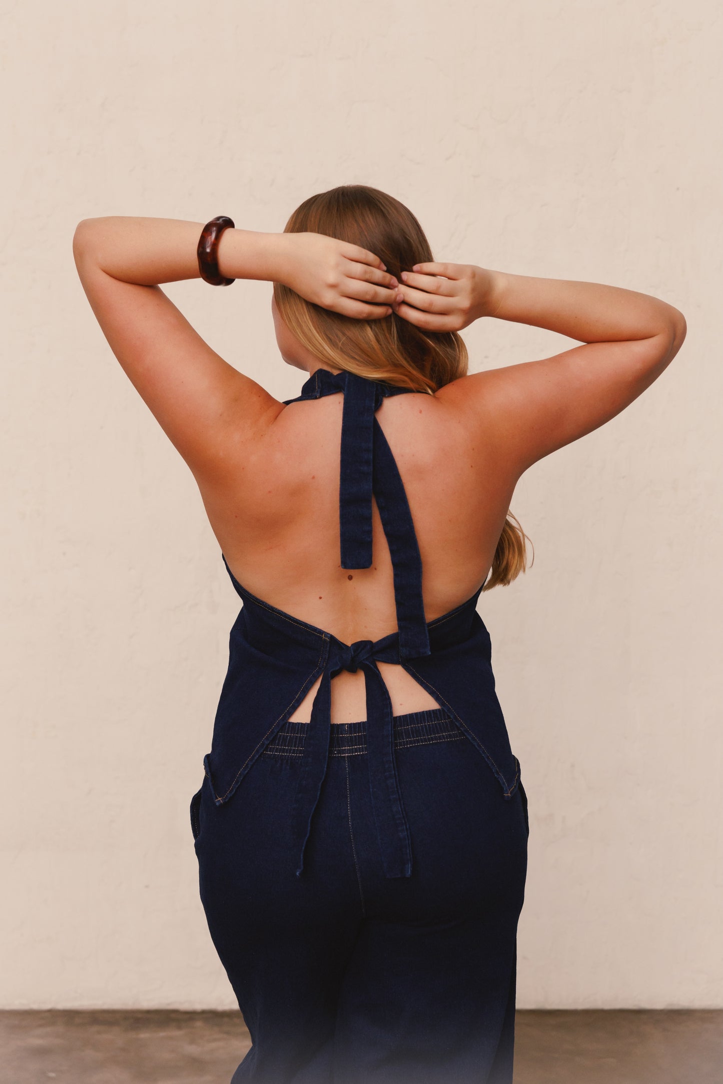 Chaleco Media Luna Denim Oscuro
