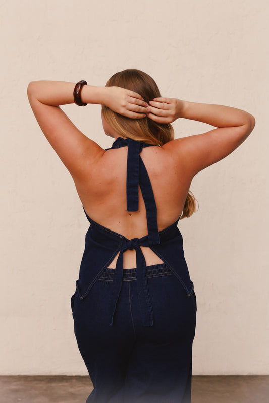 Chaleco Media Luna Denim Oscuro