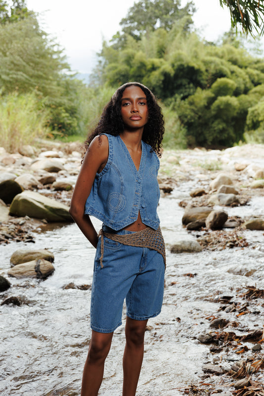 Bermuda Roble denim medio