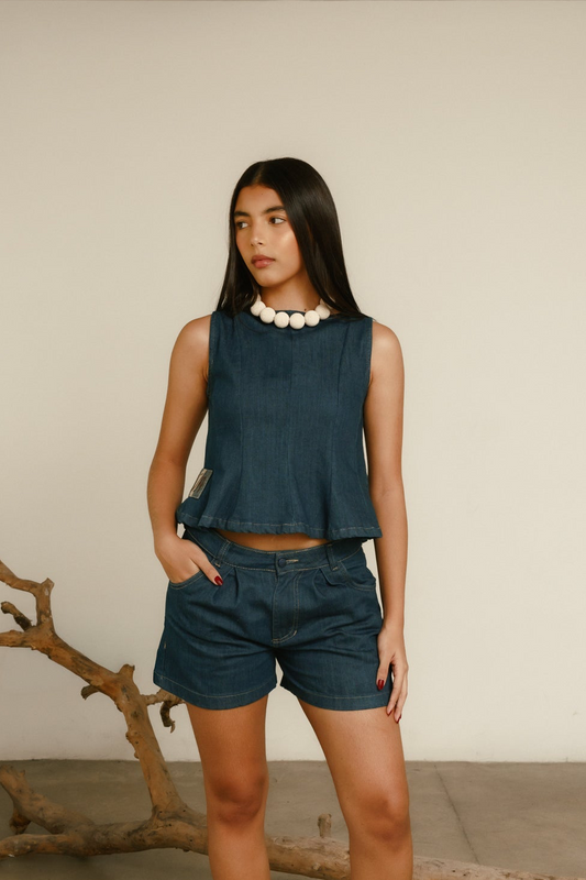 Blusa Invernadero denim oscuro