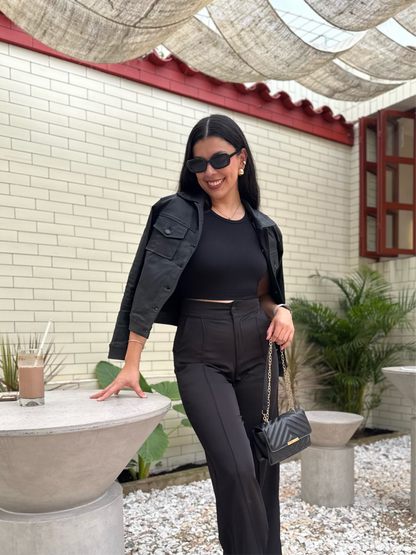 Chaqueta Cuerina negra