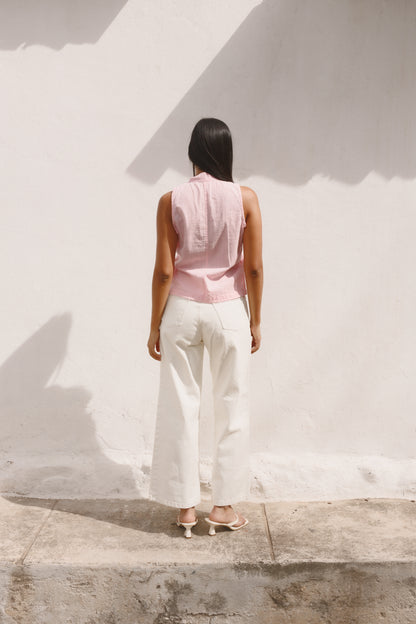 Blusa Tang Lazo lino rosada